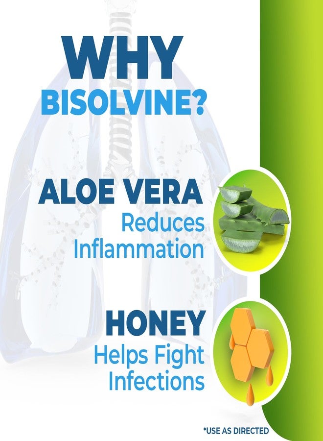 Menper Bisolvine Aloe-Miel Cough Syrup - Effective Cough Suppressant & Expectorant with Guaifenesin & Dextromethorphan for Throat Relief & Mucus Control - Cold & Cough Relief Solution, 6 fl oz, 1-Pack - Image 4